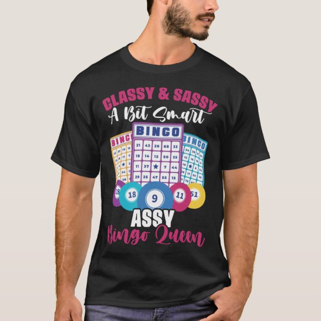 Bingo Player Gambling Lottery Bingo Card Bingo Que T-Shirt (Vorderseite)