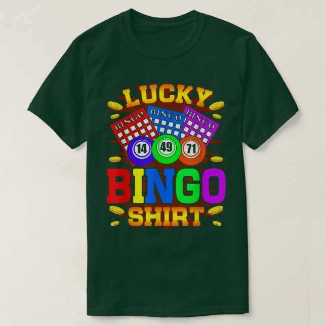 Bingo Player Grandma Grandpa Bingo Gambling  T-Shirt (Design vorne)
