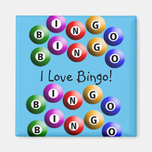 Bingo Player "I Liebe Bingo" blauer Magnet