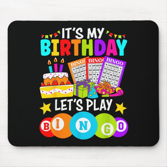 Bingo Player It's My Birthday Let's Play Bingo Xma Mousepad (Vorne)