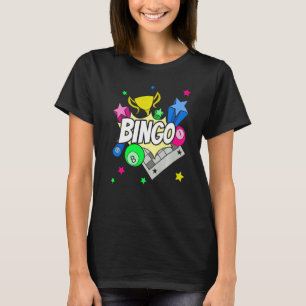 Bingo Player Lotto Bingo Gewinner Gambling Lotteri T-Shirt
