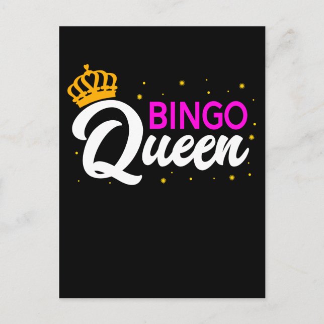 Bingo Player Oma Ehefrau Bingo Gambling Postkarte (Vorderseite)