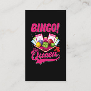 Bingo Player Queen Women Funny Bingo Girl Visitenkarte