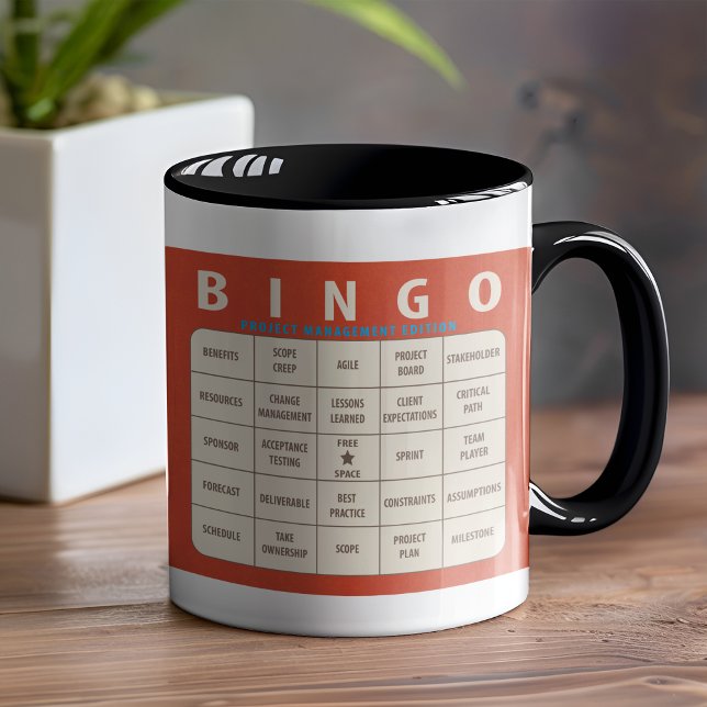 Bingo Project Management Edition Tasse (The ultimate gift to a colleague who likes to keep things fresh in the work place)