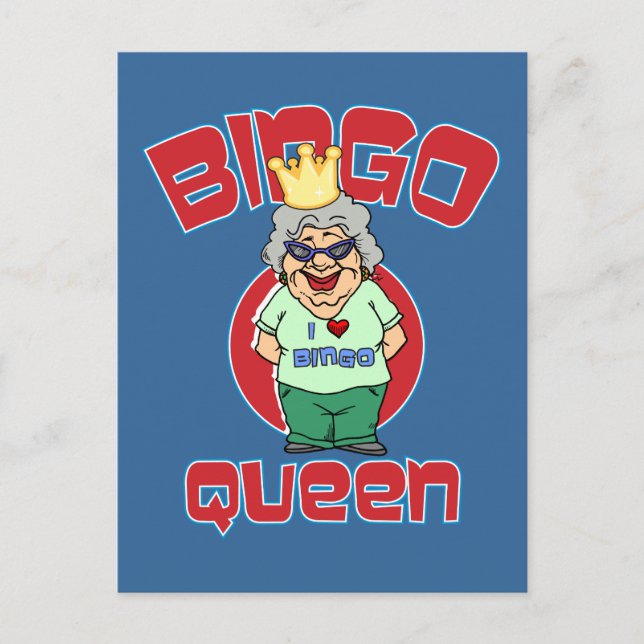 Bingo Queen - Anpassen Postkarte (Vorderseite)