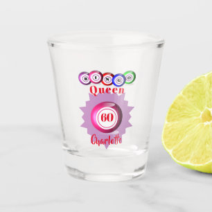 Bingo Queen Funny Personalisiert Birthday Shot Gla Schnapsglas