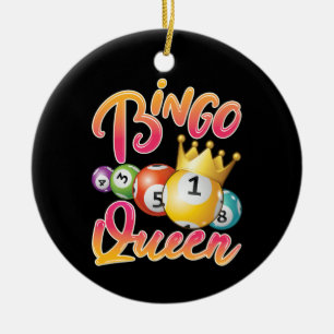 Bingo Queen Player Women Keramik Ornament