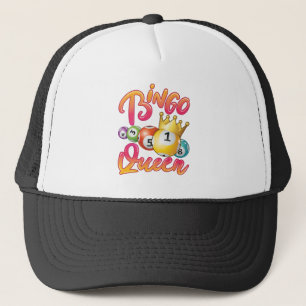 Bingo Queen Women Ladys Player Game Truckerkappe