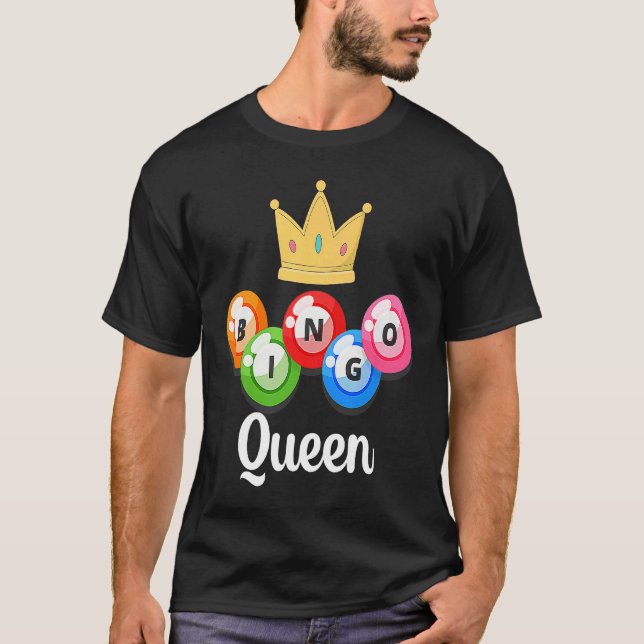 Bingo Queen Womens  Bingo Player  Caller T-Shirt (Vorderseite)