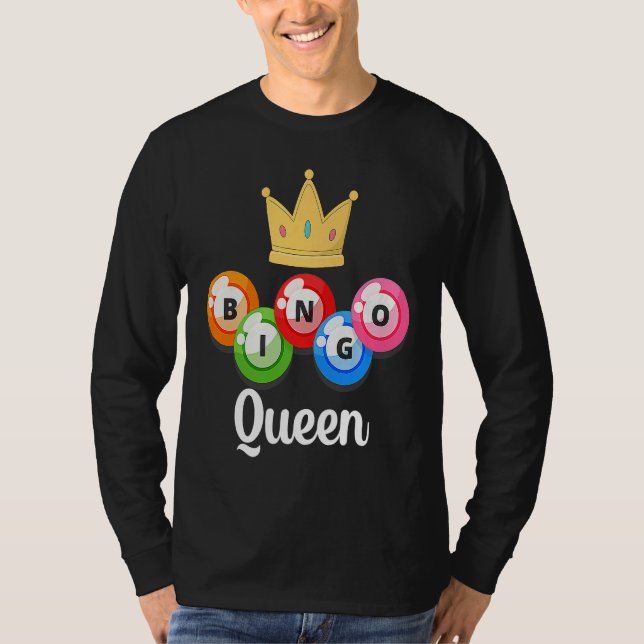 Bingo Queen Womens  Bingo Player  Caller T-Shirt (Vorderseite)