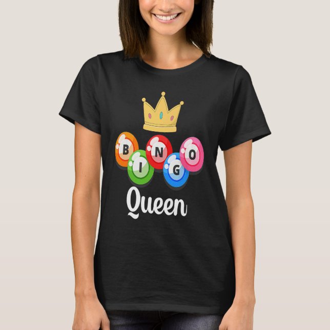 Bingo Queen Womens  Bingo Player  Caller T-Shirt (Vorderseite)