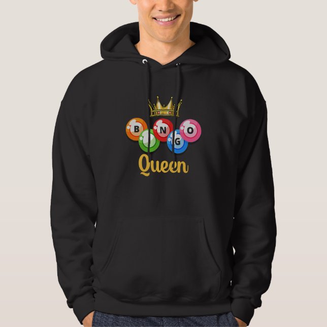 Bingo Queen Womens  Bingo Player Hoodie (Vorderseite)