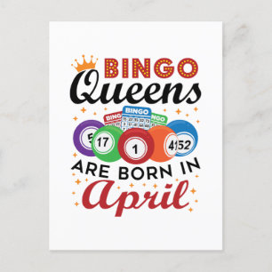 Bingo Queens ist im April Geboren Postkarte