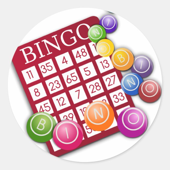 Bingo Runder Aufkleber (Vorderseite)