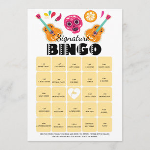 Bingo-Spiel Geburtstagsfeier Fiesta Einladung