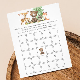 Bingo-Spiel Tiere Baby Shower Flyer