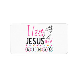 Bingo Spieler Jesus Faith Christlich Ich Liebe Jes Adressaufkleber
