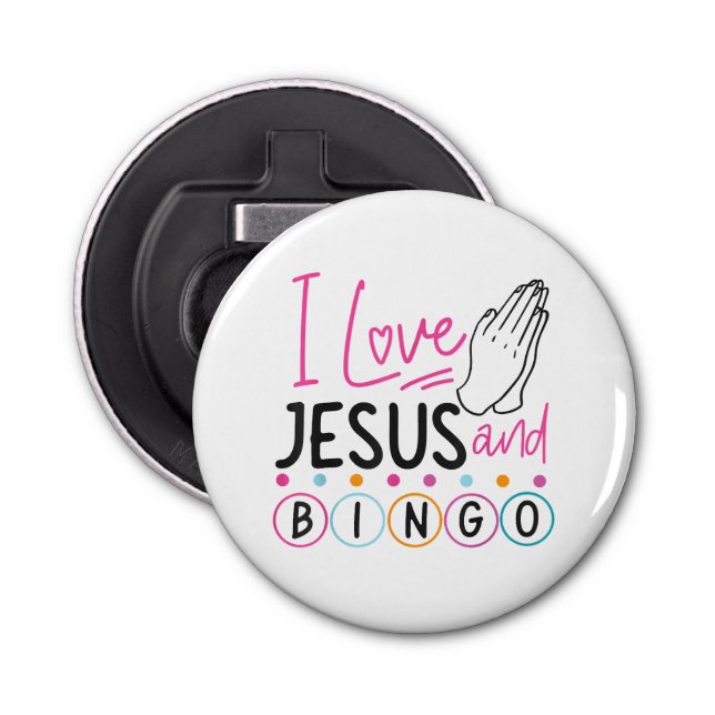 Bingo Spieler Jesus Faith Christlich Ich Liebe Jes Flaschenöffner (Vorderseite)