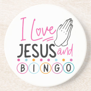 Bingo Spieler Jesus Faith Christlich Ich Liebe Jes Getränkeuntersetzer