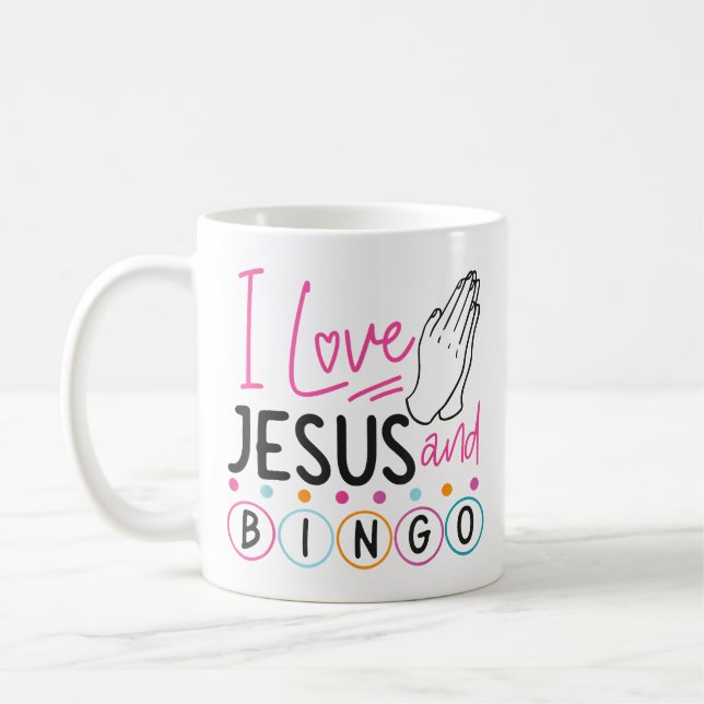 Bingo Spieler Jesus Faith Christlich Ich Liebe Jes Kaffeetasse (Links)