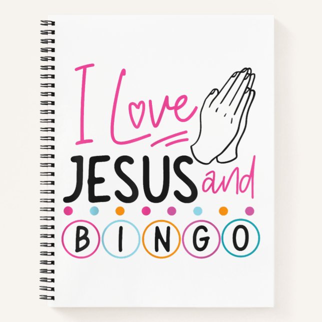 Bingo Spieler Jesus Faith Christlich Ich Liebe Jes Notizbuch (Vorderseite)