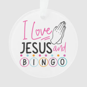 Bingo Spieler Jesus Faith Christlich Ich Liebe Jes Ornament