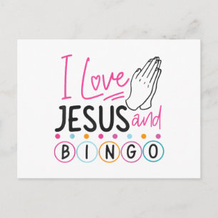 Bingo Spieler Jesus Faith Christlich Ich Liebe Jes Postkarte