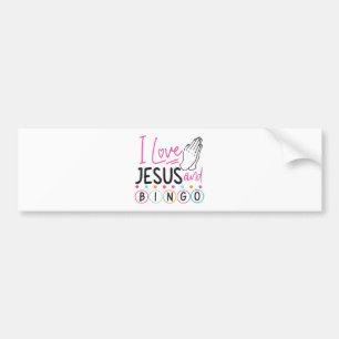 Bingo-Spieler Jesus Glaube Christlich Ich liebe Je Autoaufkleber