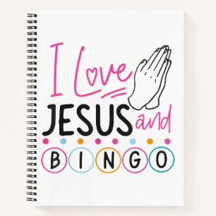 Bingo-Spieler Jesus Glaube Christlich Ich liebe Je Notizbuch