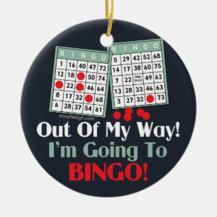 Bingo-Spieler Keramik Ornament