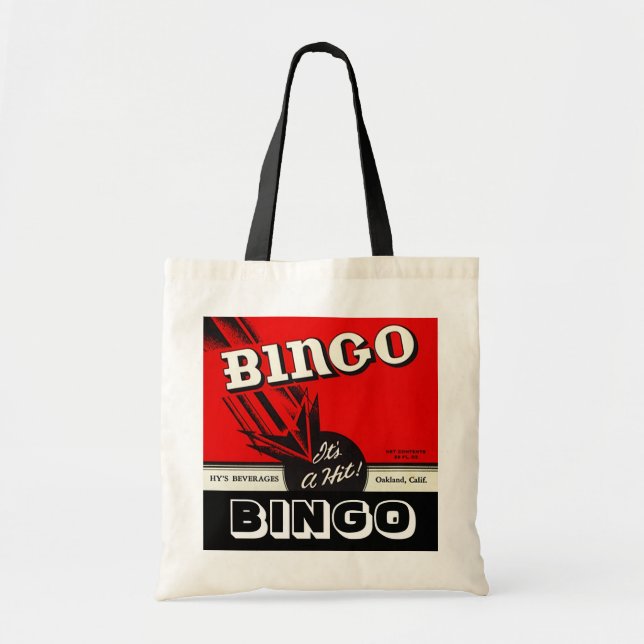 Bingo-Spieler-Taschen-Retro Tragetasche (Vorne)