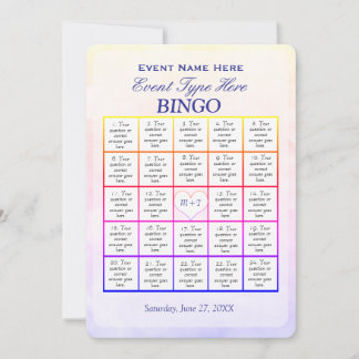 Bingo-Spielvorlage Einladung