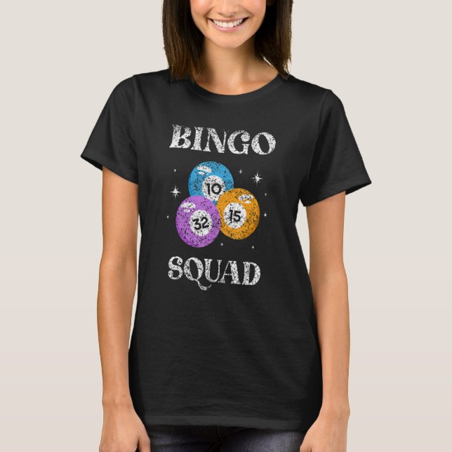 Bingo Squad Humor Player  Game T-Shirt (Vorderseite)