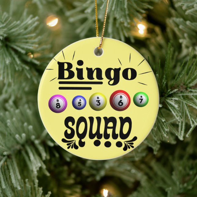 Bingo Squad Keramik Ornament (Baum)