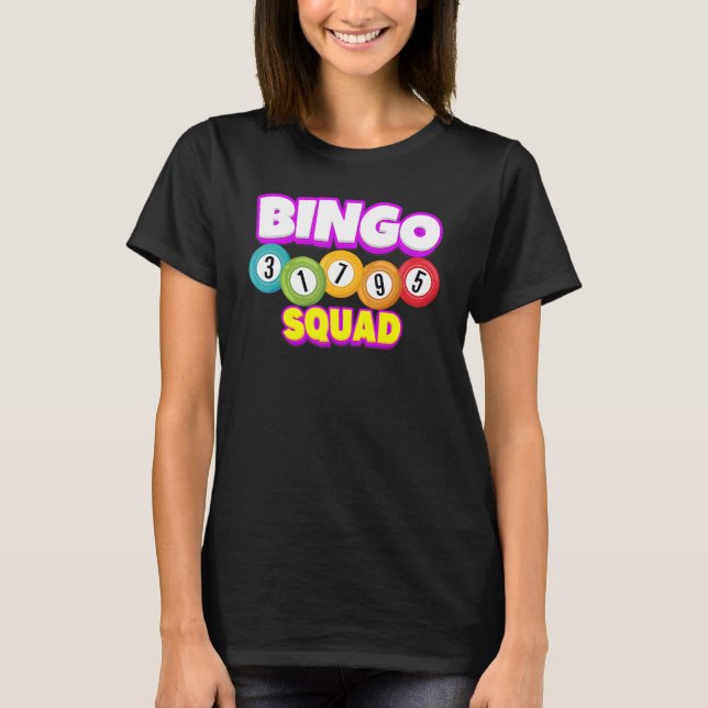 Bingo Squad Team Spieler Lucky Bingo Luck Women M T-Shirt (Vorderseite)