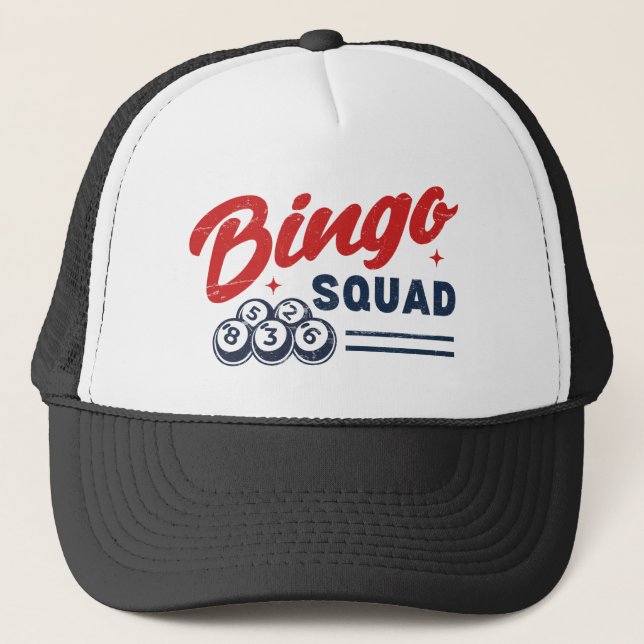 Bingo Squad Truckerkappe (Vorderseite)