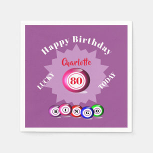 Bingo Themed Birthday Party Personalisiert Serviette