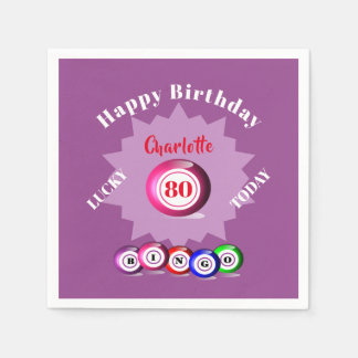 Bingo Themed Birthday Party Personalisiert Serviette