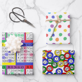 BINGO Themed Geburtstag Geschenkpapier Set