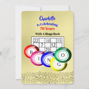 Bingo Themed Party Spaß farbenfrohe Einladung