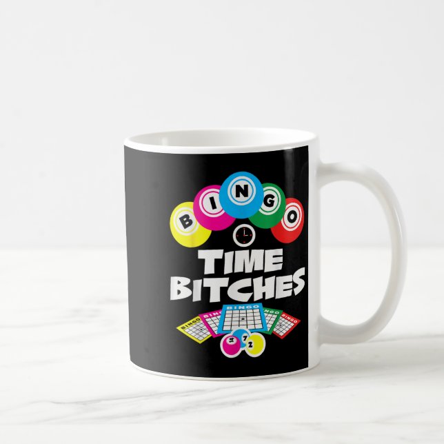 Bingo Time Es Funny Bingo Player Game Lover Gesche Kaffeetasse (Rechts)