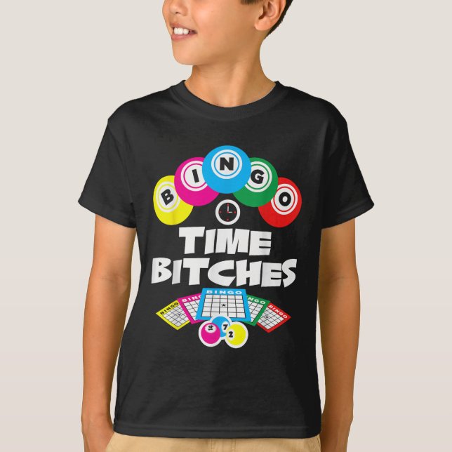 Bingo Time Es Funny Bingo Player Game Lover Gesche T-Shirt (Vorderseite)