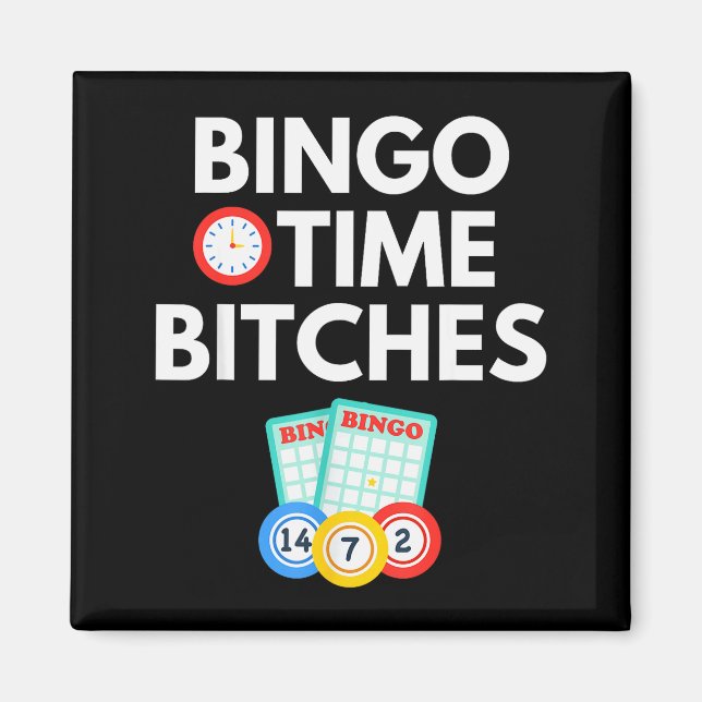 Bingo Time Es Funny Bingo Player Game Lover Gift H Magnet (Vorne)