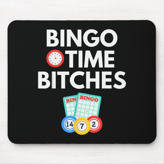 Bingo Time Es Funny Bingo Player Game Lover Gift H Mousepad (Vorne)