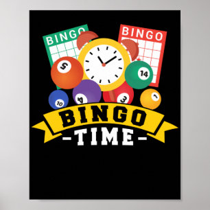 Bingo Time Funny Lucky Gambling Poster