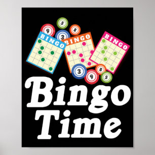 Bingo Time Funny Lucky Gambling Poster