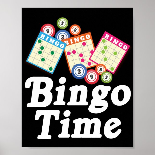 Bingo Time Funny Lucky Gambling Poster (Vorne)