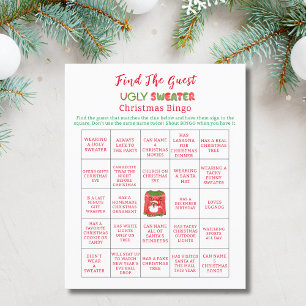 BINGO Ugly Sweater Funny ReindeChristmas Flyer