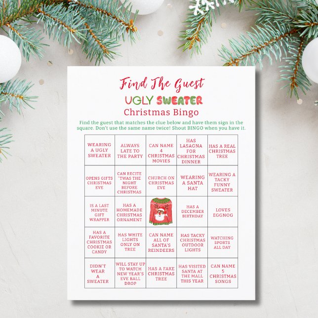 BINGO Ugly Sweater Funny ReindeChristmas Flyer (Von Creator hochgeladen)