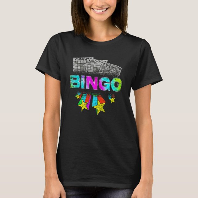 Bingo Winner Lotterie Bingo Player Lotto Colorful  T-Shirt (Vorderseite)